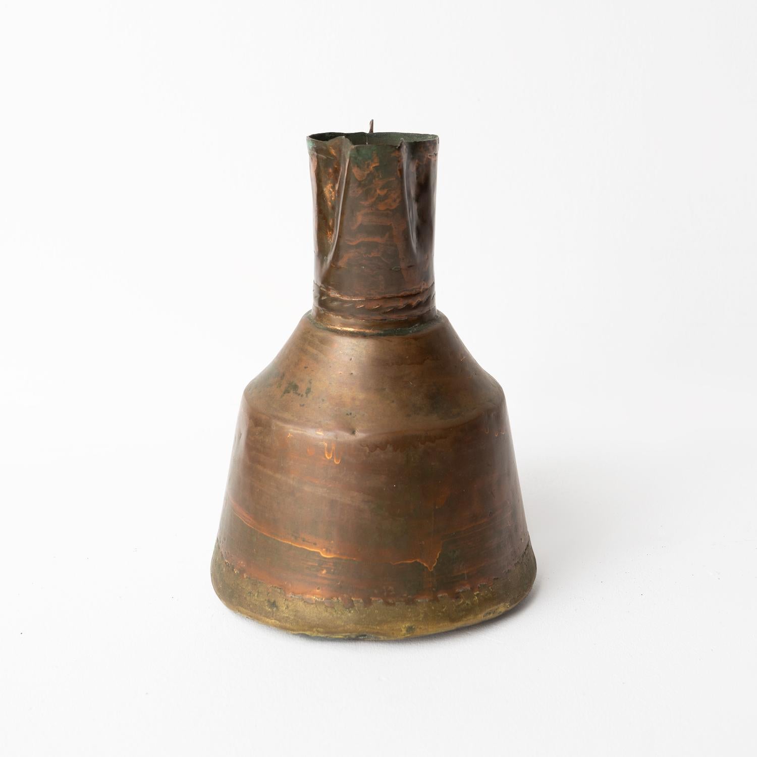 Antique Islamic Primitive Copper Water Jug Ewer, Ottoman Empire, 19th Century For Sale 3