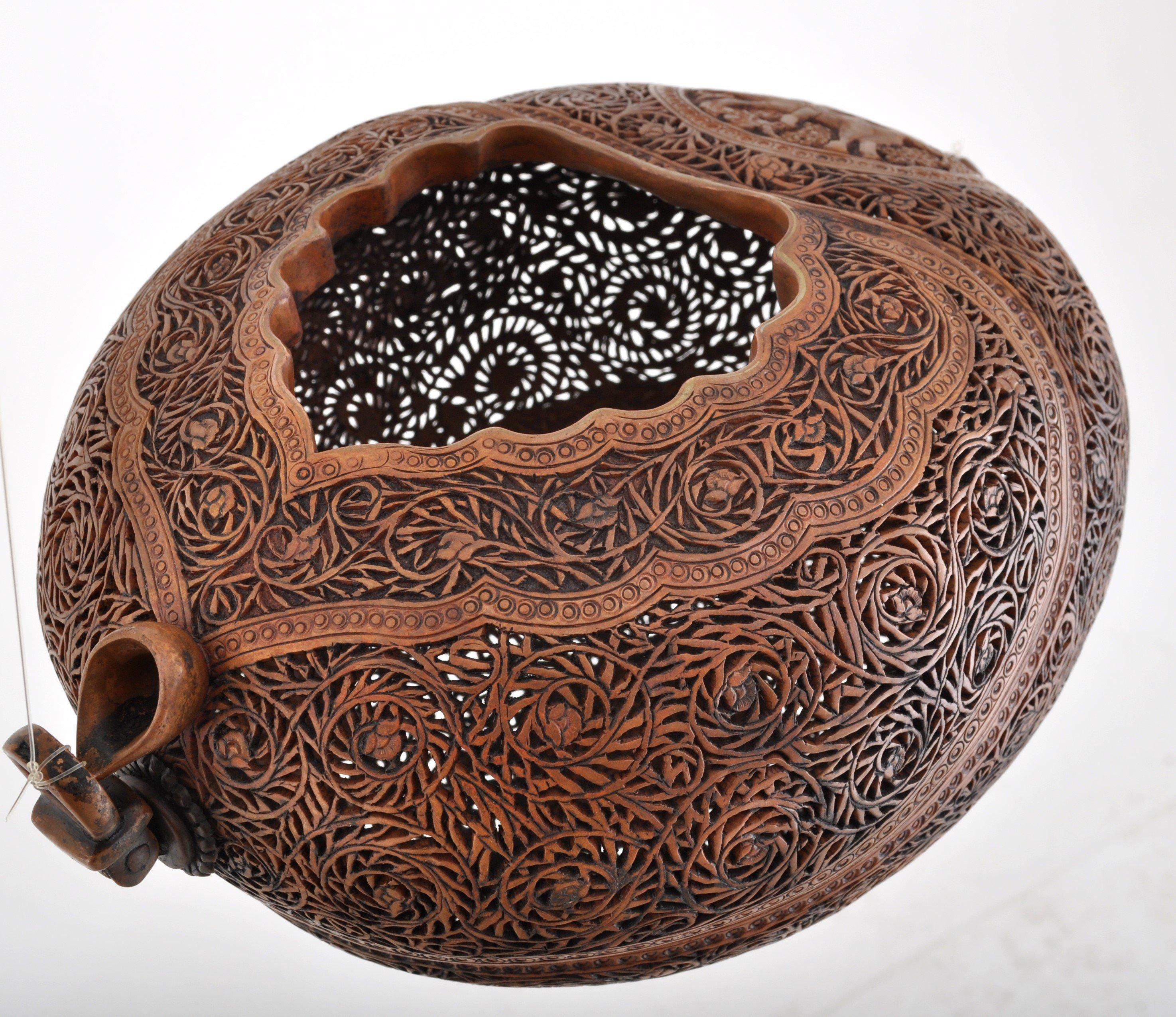Antique Islamic Qajar Persian Sufi Arab Brass Kashkul / Begging Bowl, circa 1800 1
