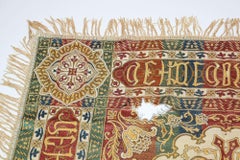 Antique Islamic Textile with Moorish Arabic Writing Granada Spain