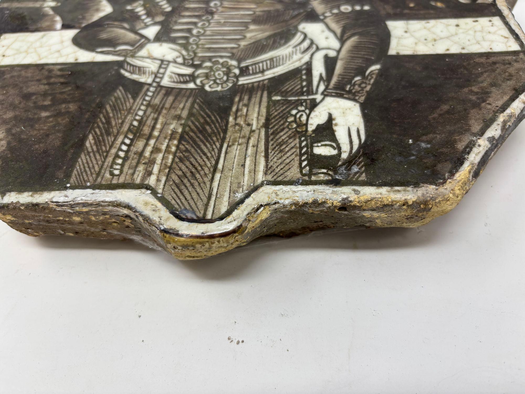 Antique Islamic Turkish Ottoman Ceramic Tile For Sale 6