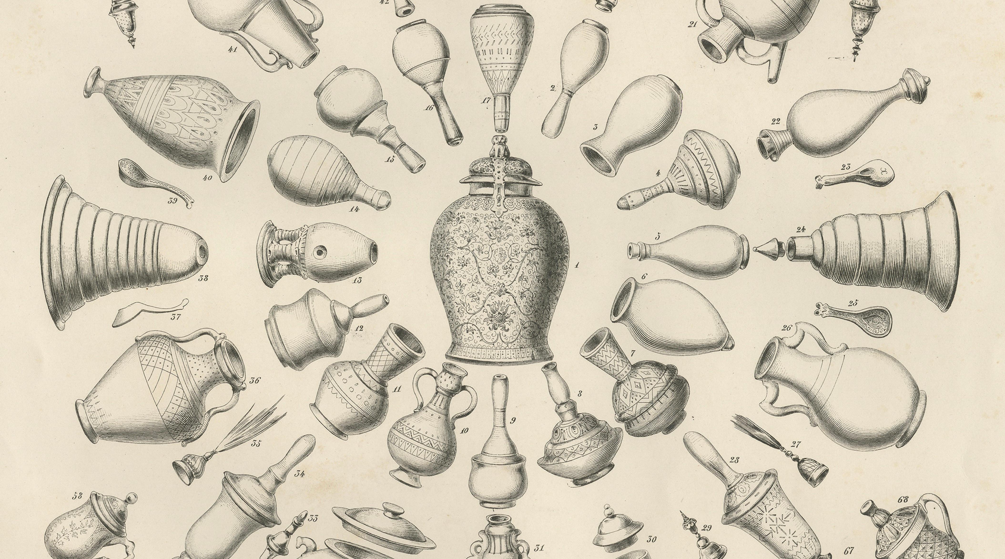 Antike islamische Gefäße und Metallarbeiten Objektstudie, Maximilian Ägypten 1846 (Deutsch) im Angebot