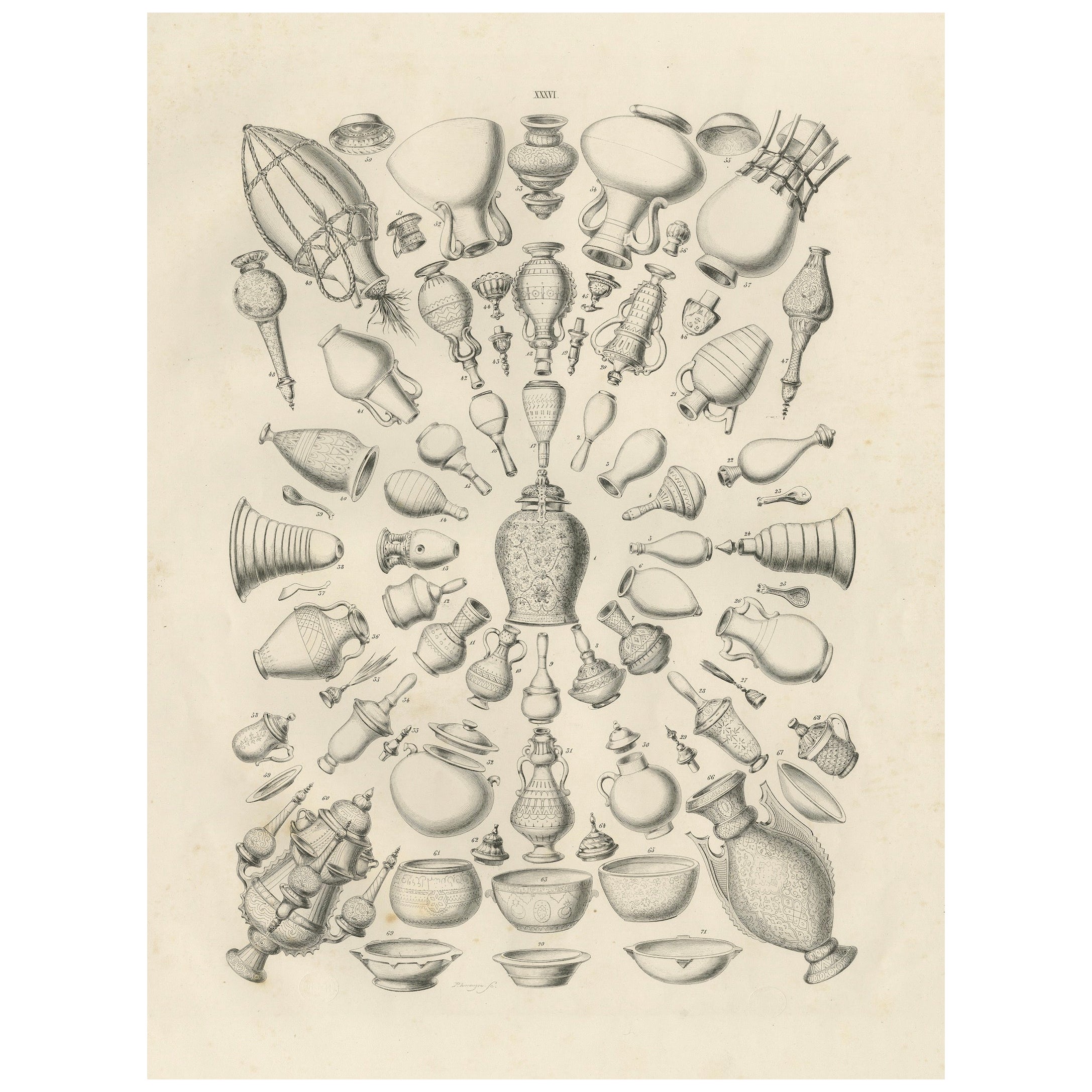 Antichi vasi islamici e oggetti in metallo, Maximilian Egitto 1846