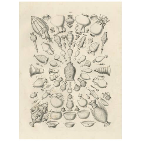 Antique Islamic Vessels and Metalwork Object Study, Maximilian Egypt 1846
