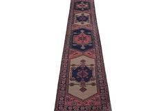 Antique Isparta Runner Rug in Pink with Geometric Medallions, from Rug & Kilim