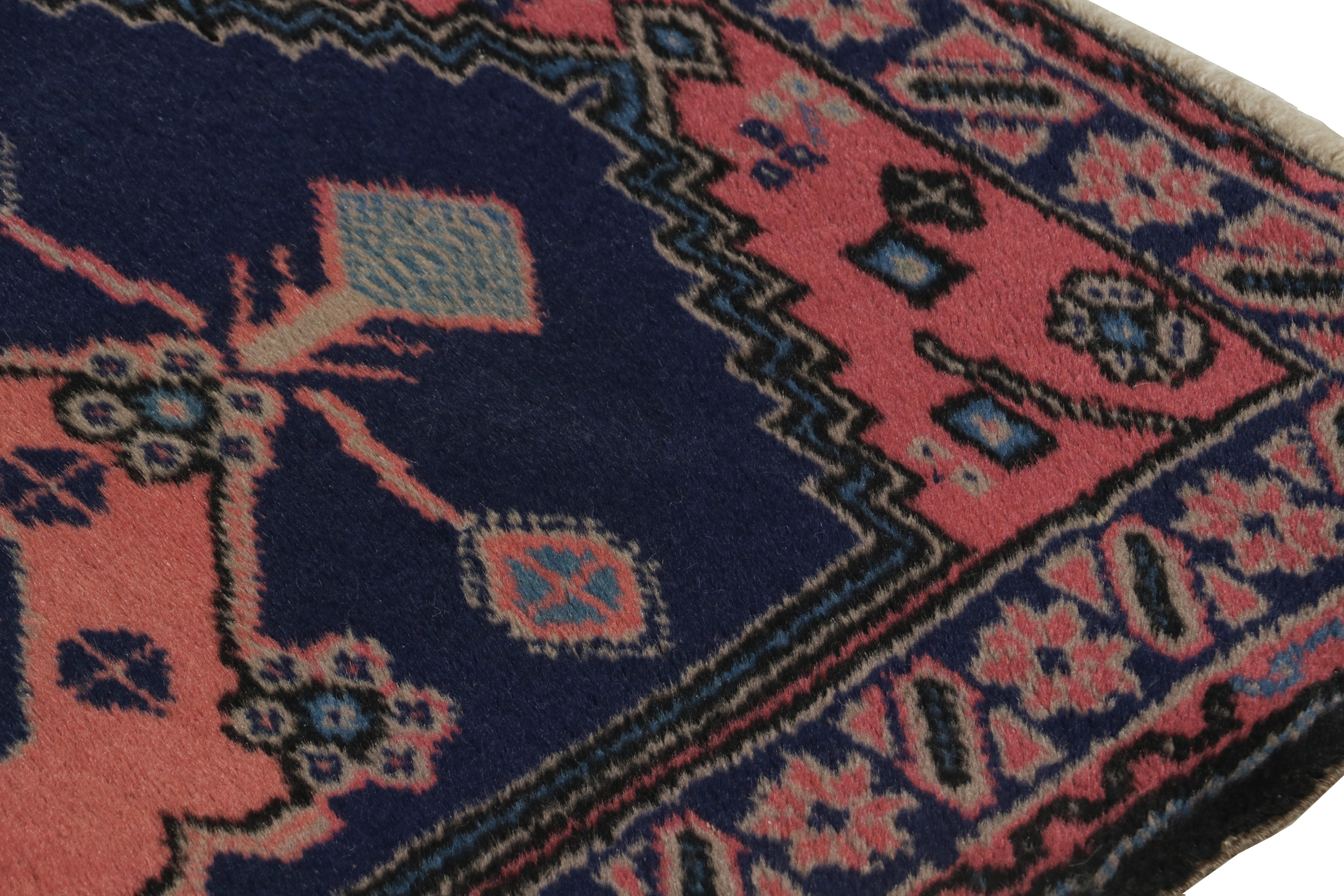 Early 20th Century Antique Isparta Runner Rug in Pink with Geometric Medallions, from Rug & Kilim   For Sale