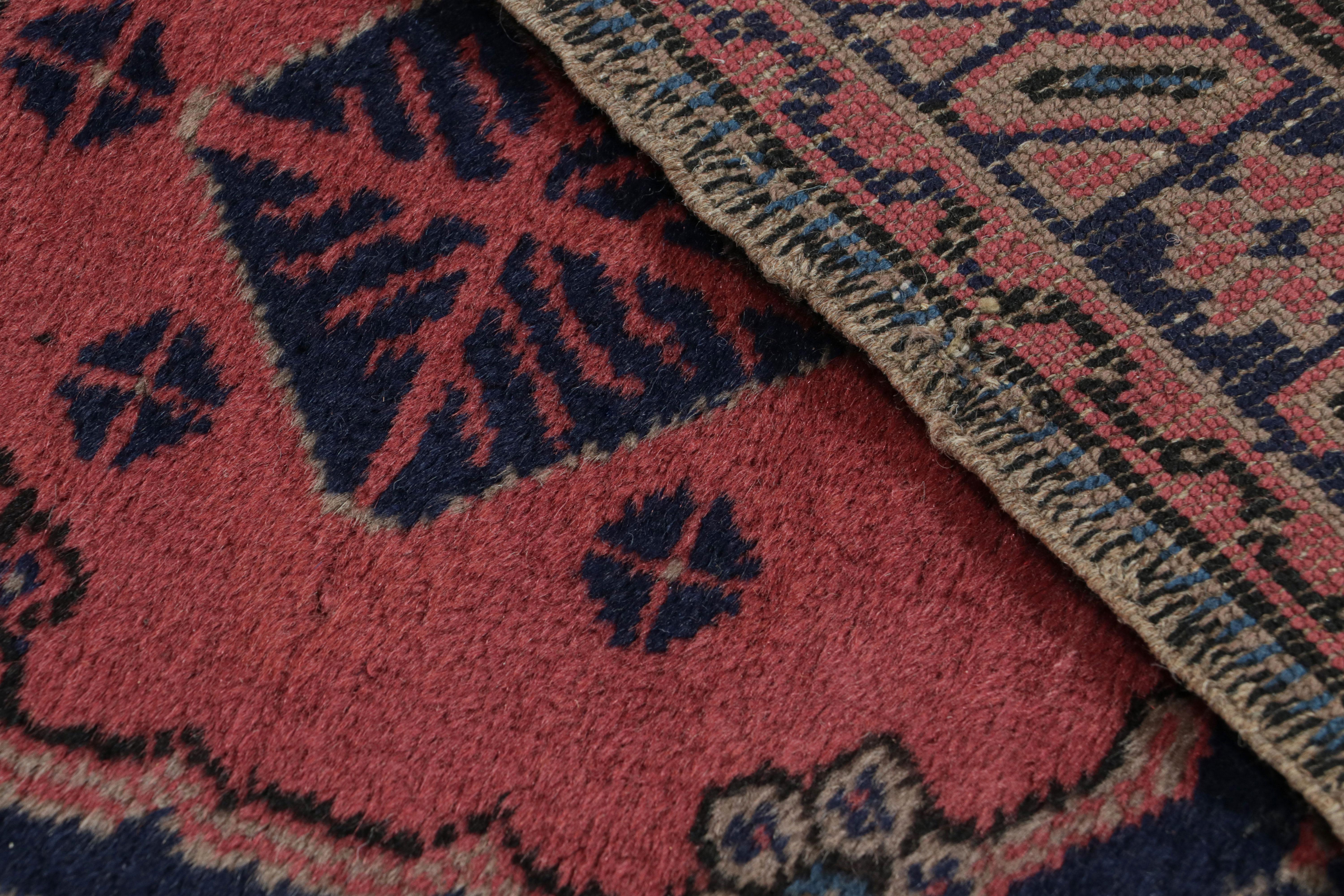 Antique Isparta Runner Rug in Pink with Geometric Medallions, from Rug & Kilim   For Sale 1