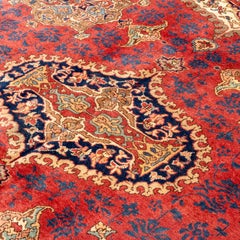 Antique Isparta Turkish Wool Carpet, Western Anatolia, Large Ushak-Style, c 1910