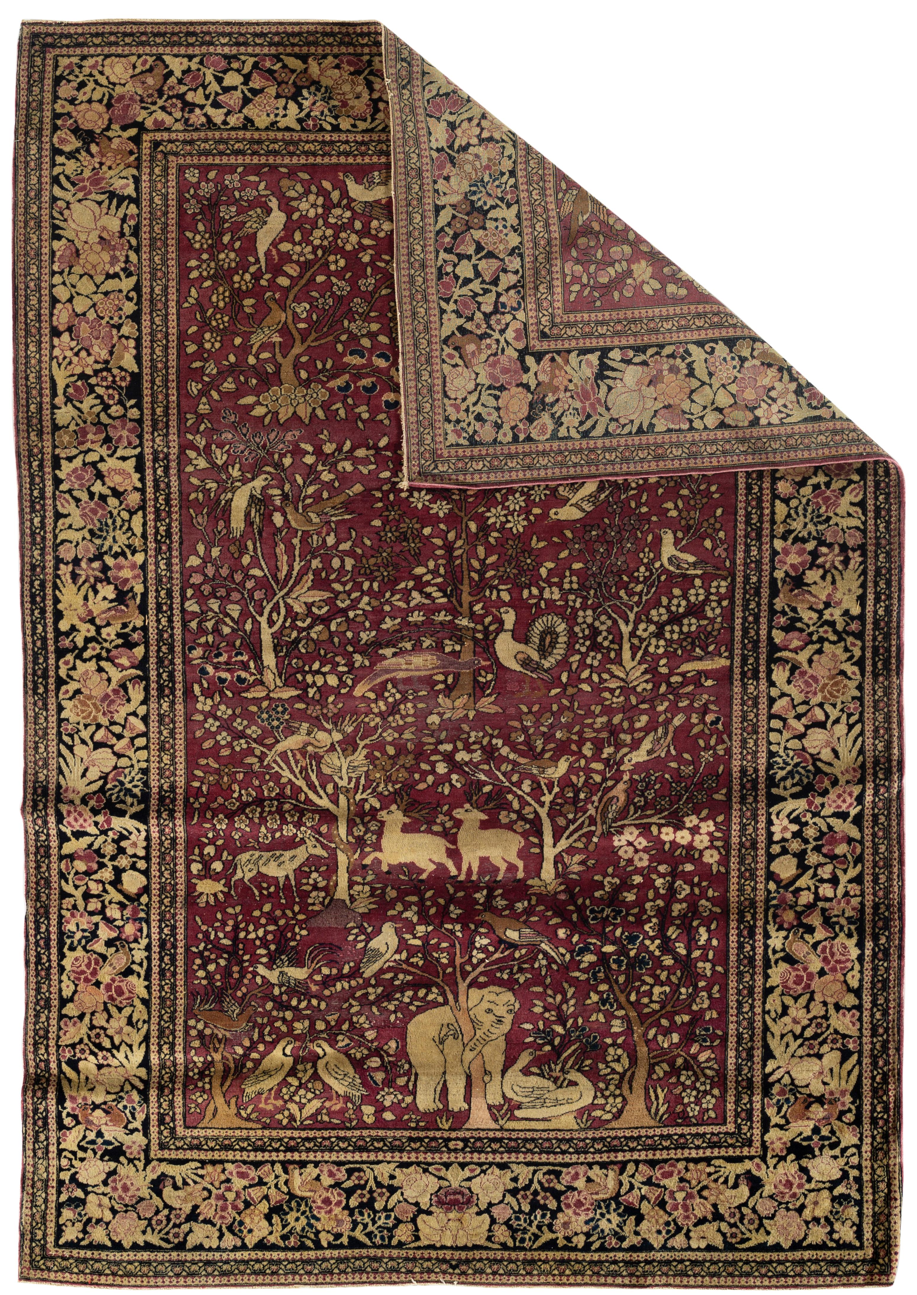 Antique Isphahan Pictorial Rug, circa 1880 In Excellent Condition For Sale In Secaucus, NJ