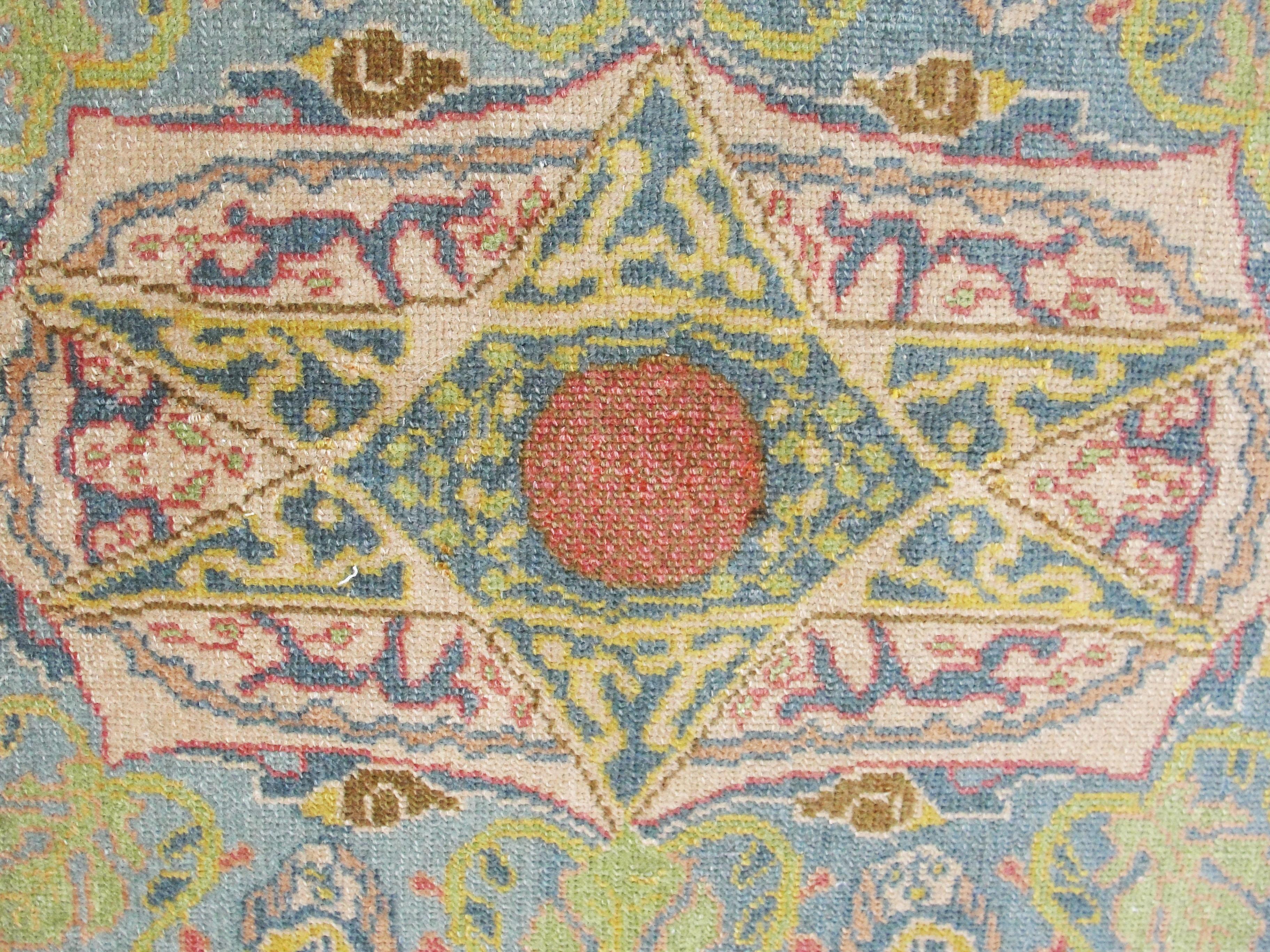 Hand-Knotted Antique Israeli Bezalel Carpet