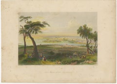 Antique Istanbul Panorama from Mount Bulgurlu, Constantinople – Bartlett, c.1839