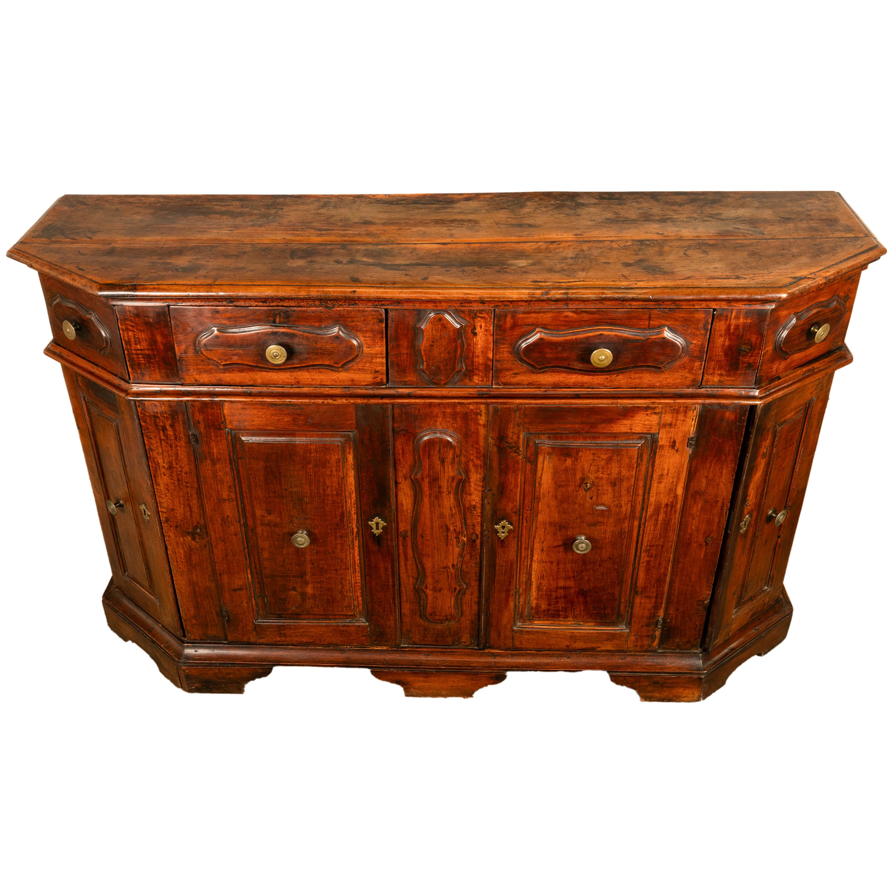 Antigua Credenza Barroca Italiana de Nogal Armario Buffet 1680 Ex Museo de Young en venta 8