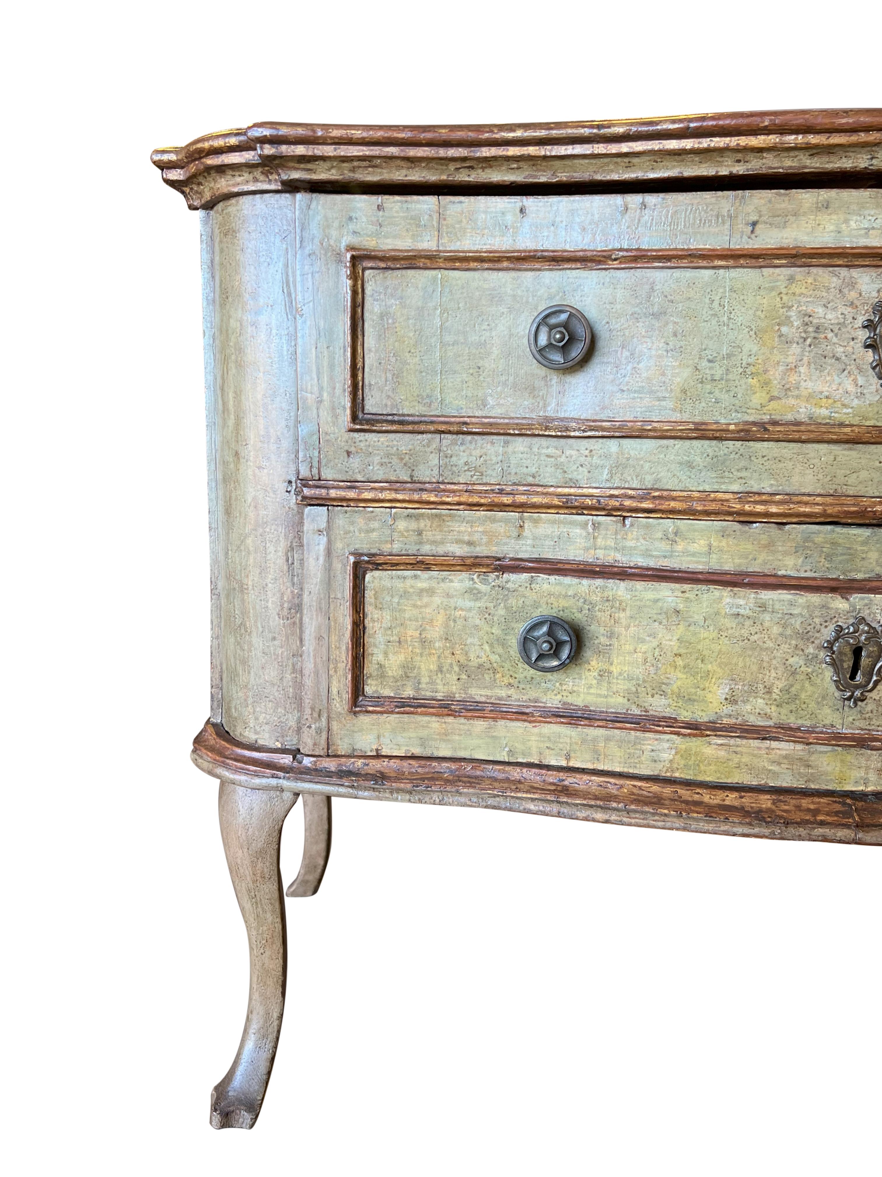 Antique Italian 18th Century Hand Painted Louis XV Chest of Drawers Marchigiano  For Sale 9