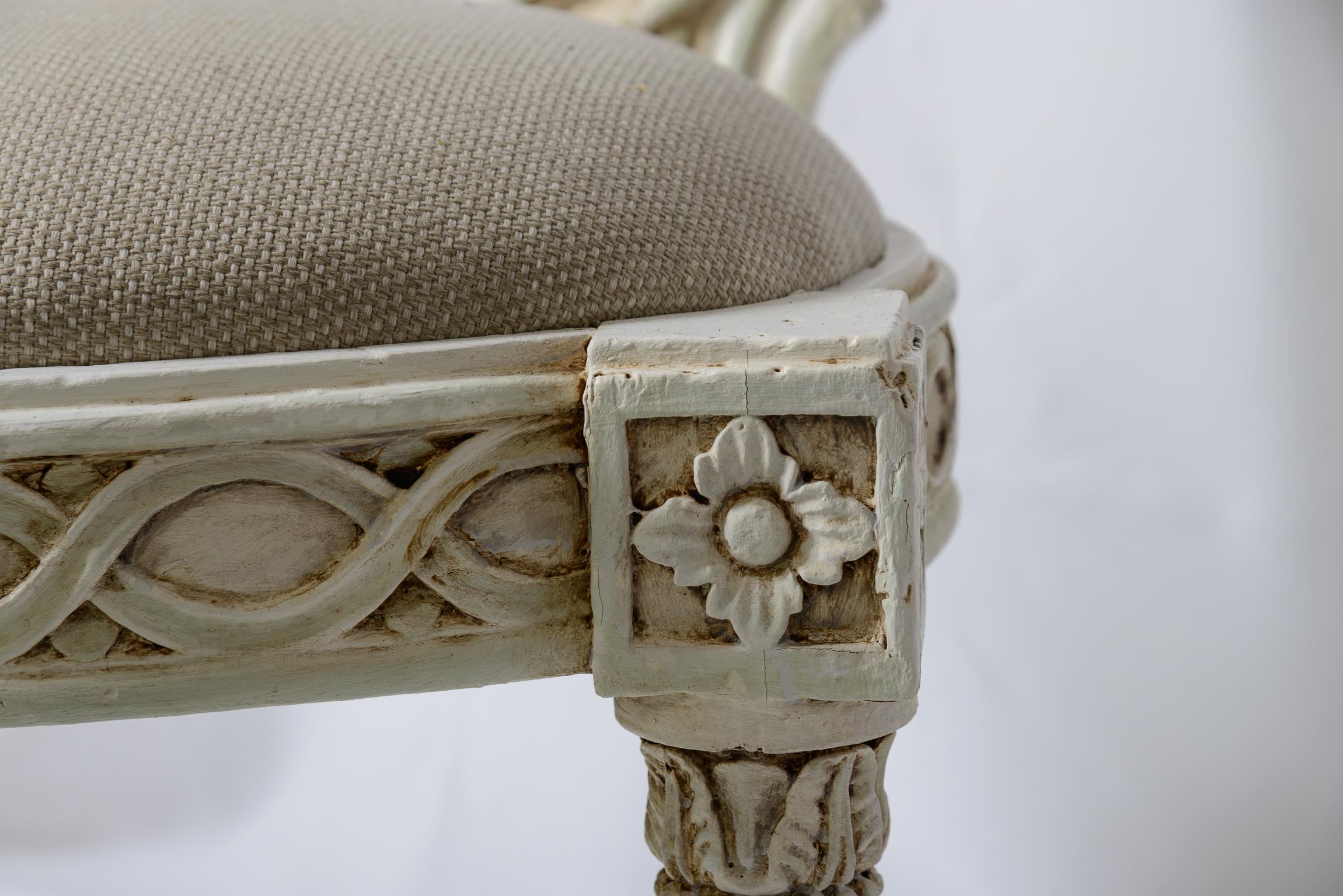 Italian 18Th Century. Painted Baroque Chairs Set Of 4 in vendita 2