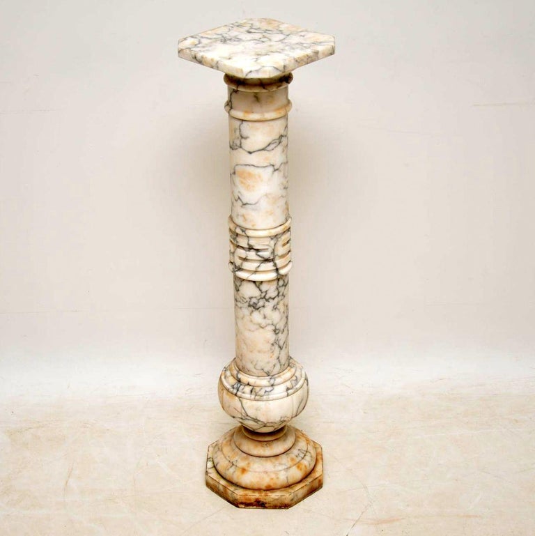 Antique Italian Alabaster Column at 1stDibs