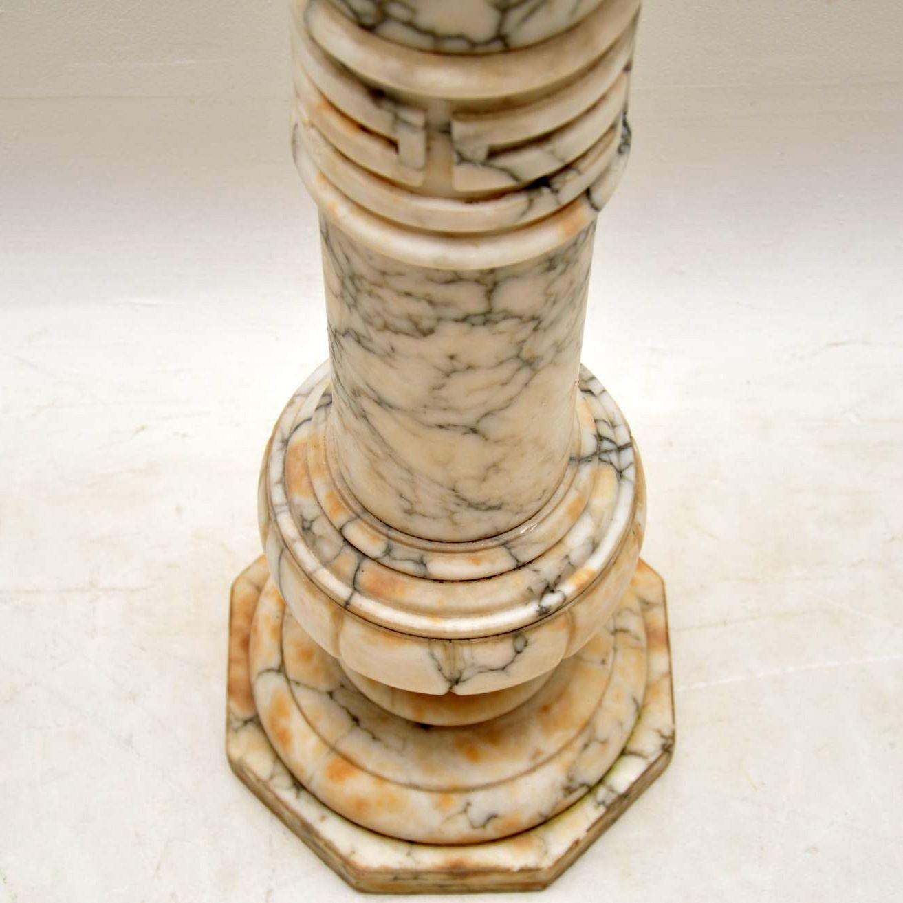 Early 20th Century Antique Italian Alabaster Column