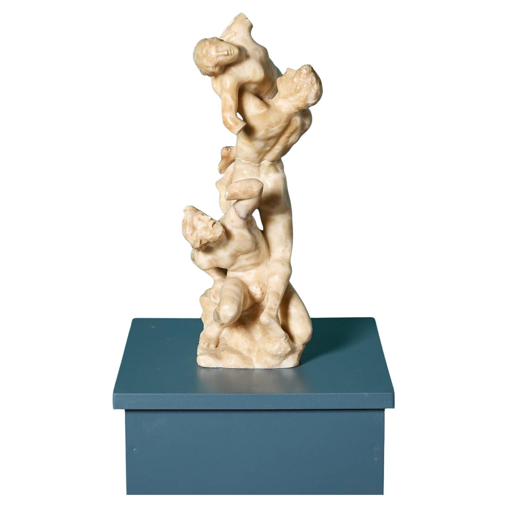 Antique Italian Alabaster Sculpture after Jean de Boulogne For Sale