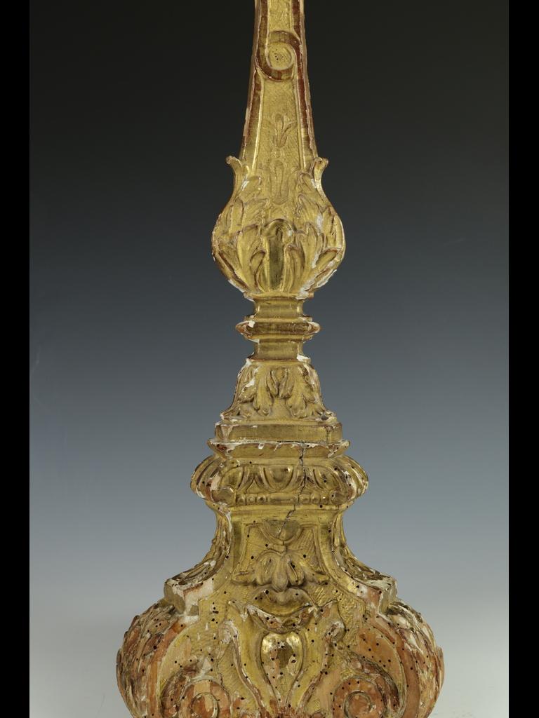 Antike italienische Altar Hand geschnitzt Giltwood Kerzenleuchter im Angebot 3