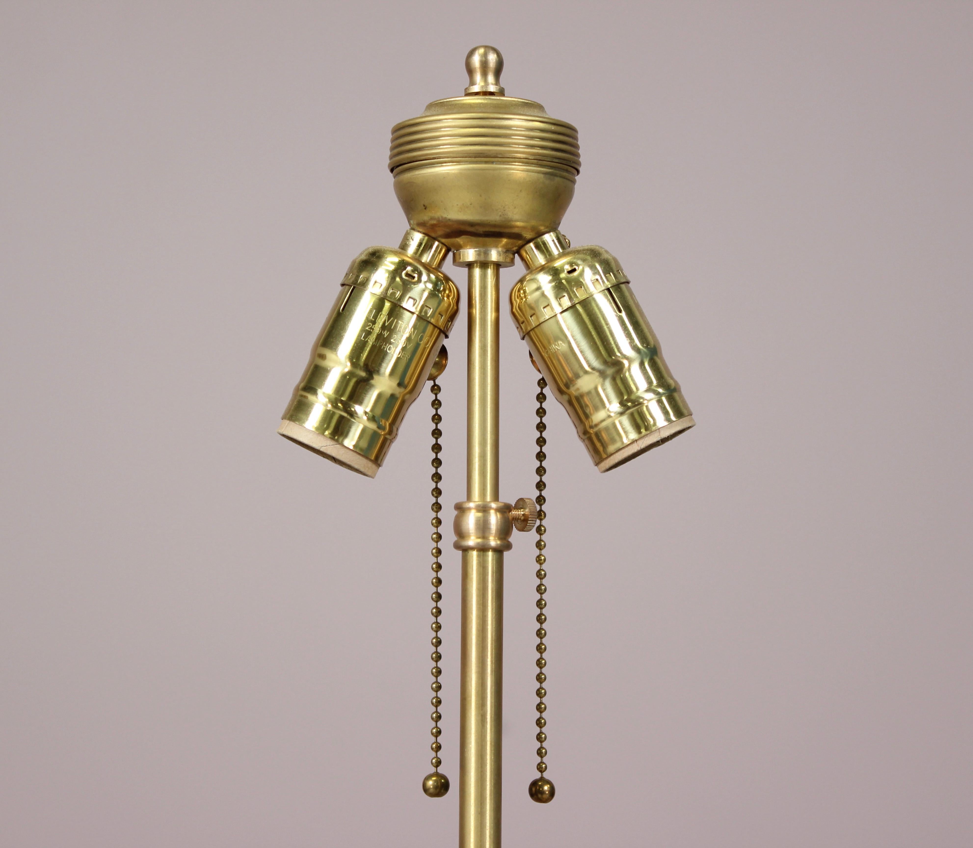 Painted Antique Italian Altarstick Lamp