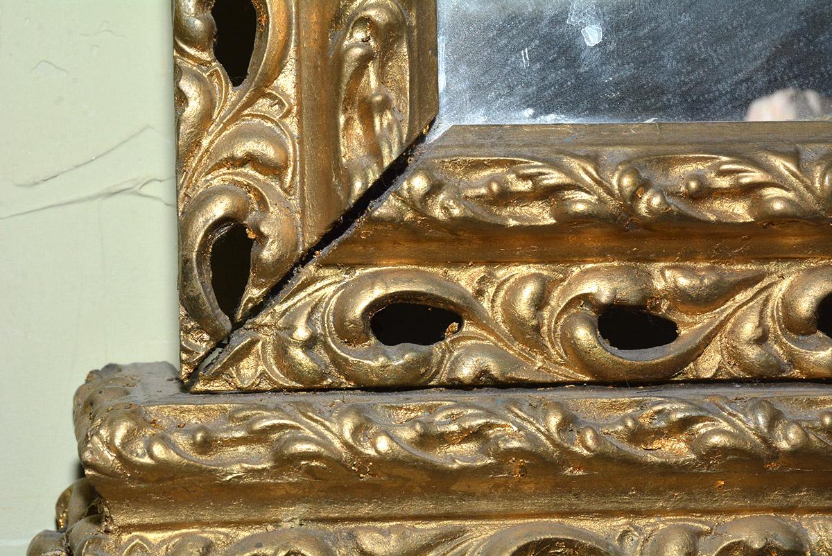 Antiker italienischer gewölbter Tischspiegel im Zustand „Gut“ im Angebot in Sheffield, MA