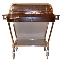 Antique Italian Art Deco Silver-Plated Beef Trolley, Circa 1920