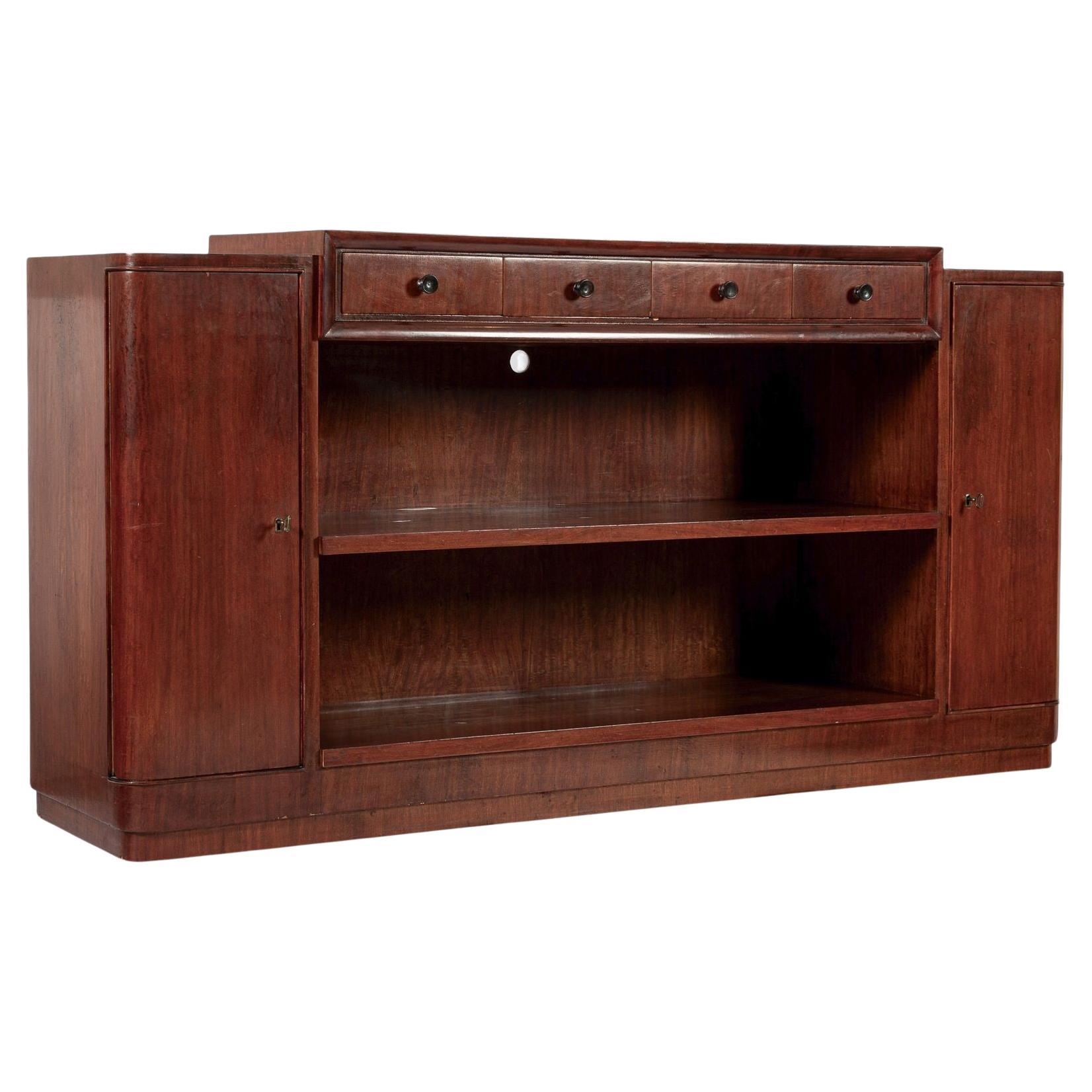 Antike italienische Art Deco Holz Anrichte Credenza oder Bar Schrank 1940er Jahre