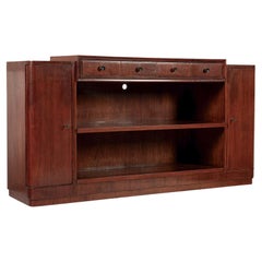 Antique Italian Art Deco Wood Sideboard Credenza or Bar Cabinet 1940s