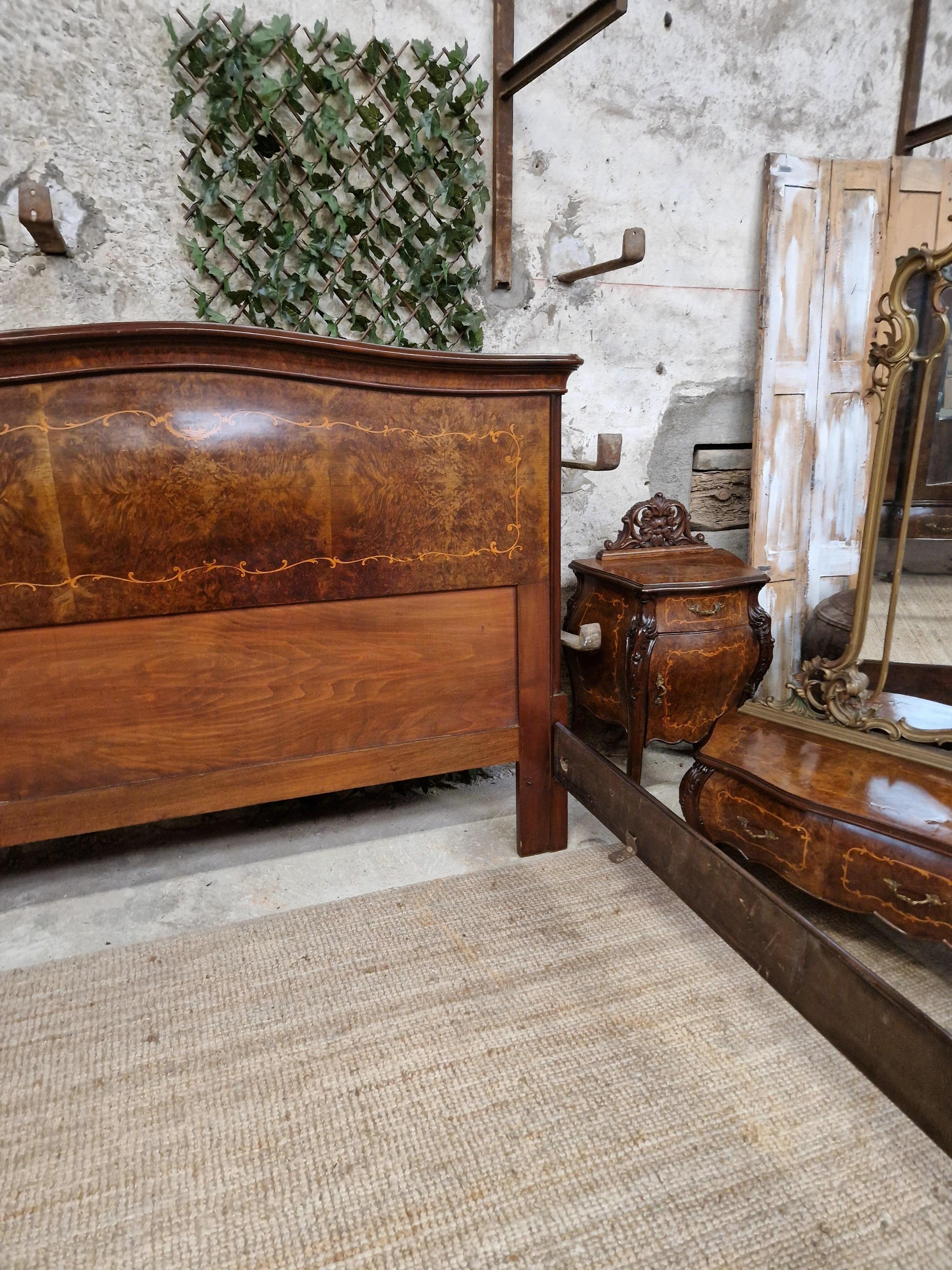 Antigua Cama Barroca Italiana Estilo Bombe 2