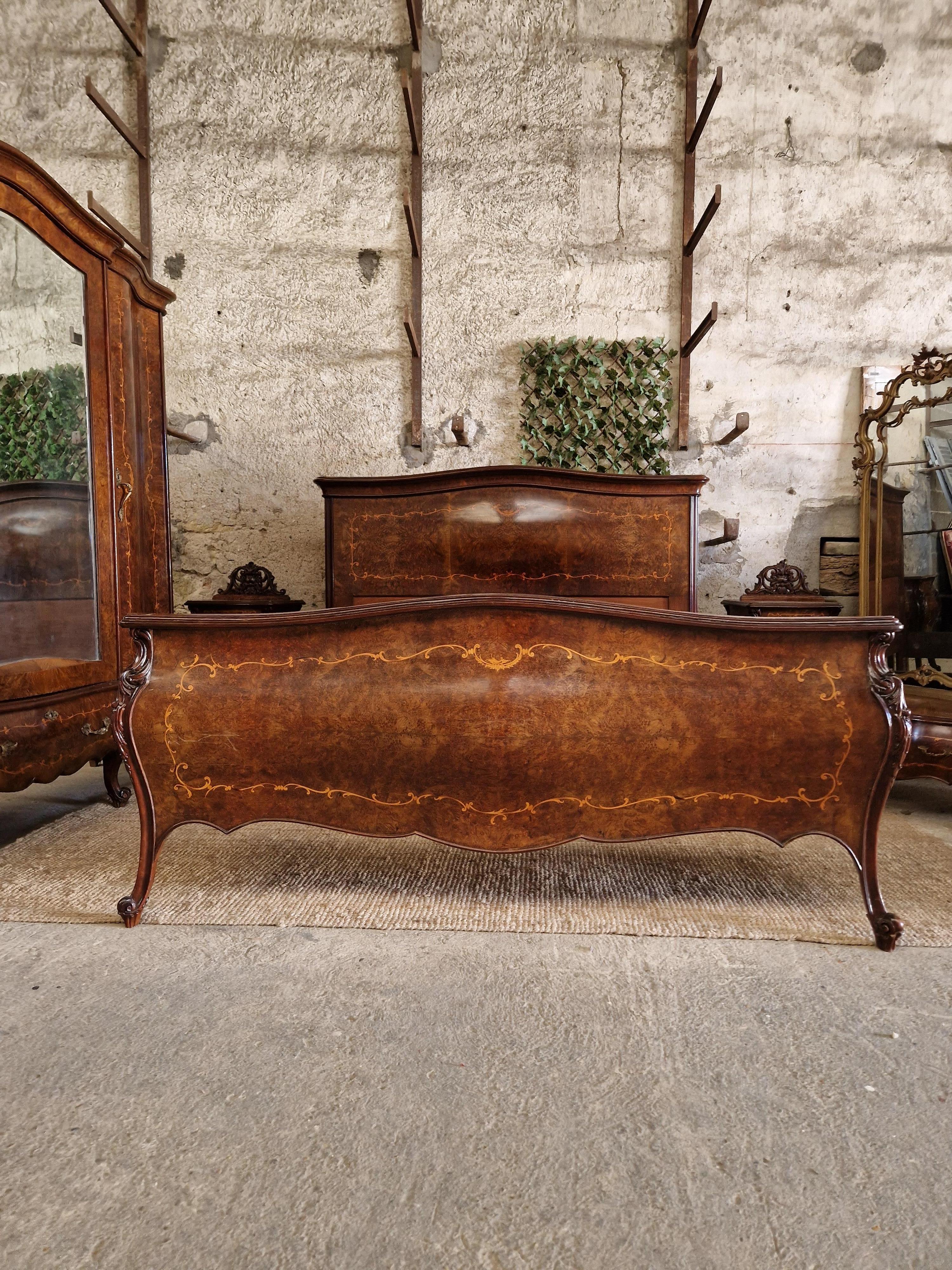 Antigua Cama Barroca Italiana Estilo Bombe 4