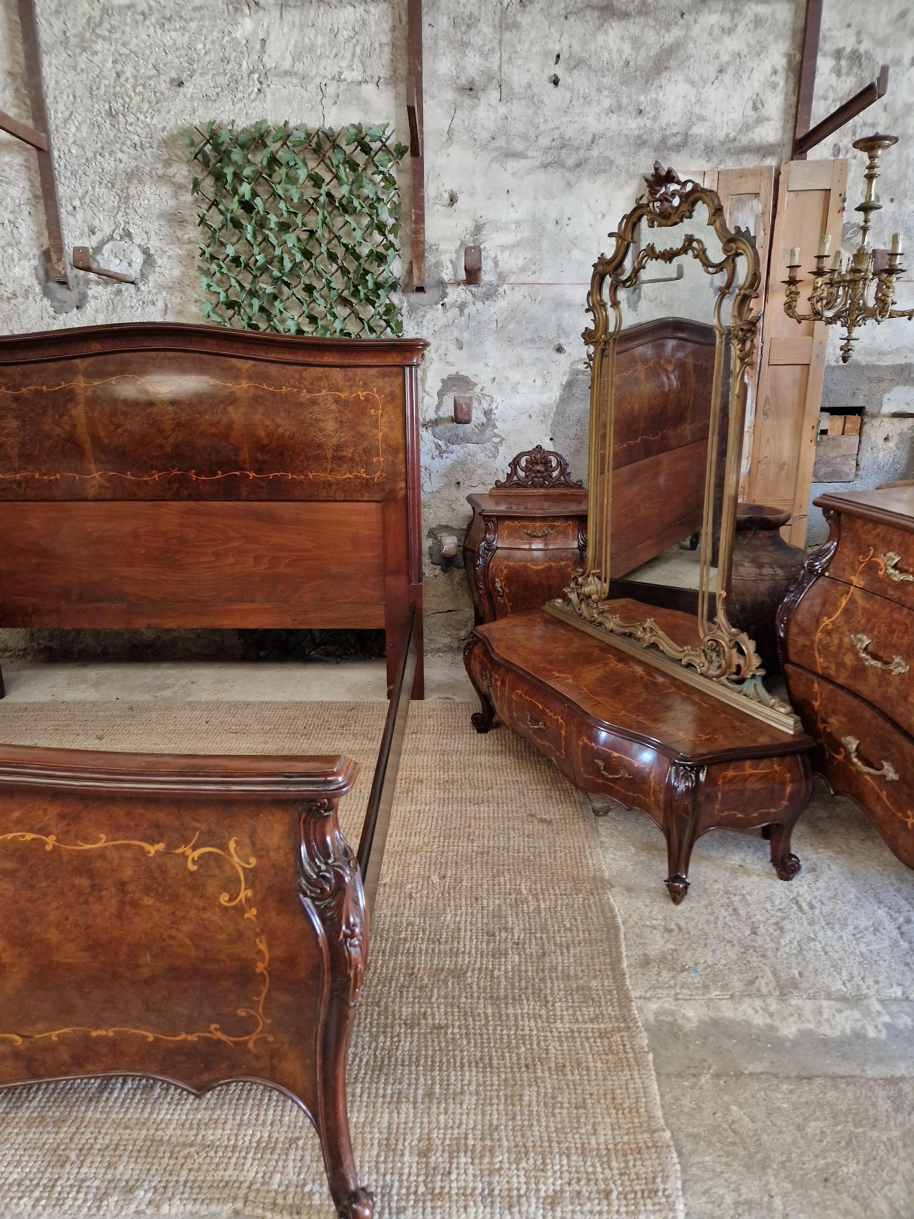 Antigua Cama Barroca Italiana Estilo Bombe 5