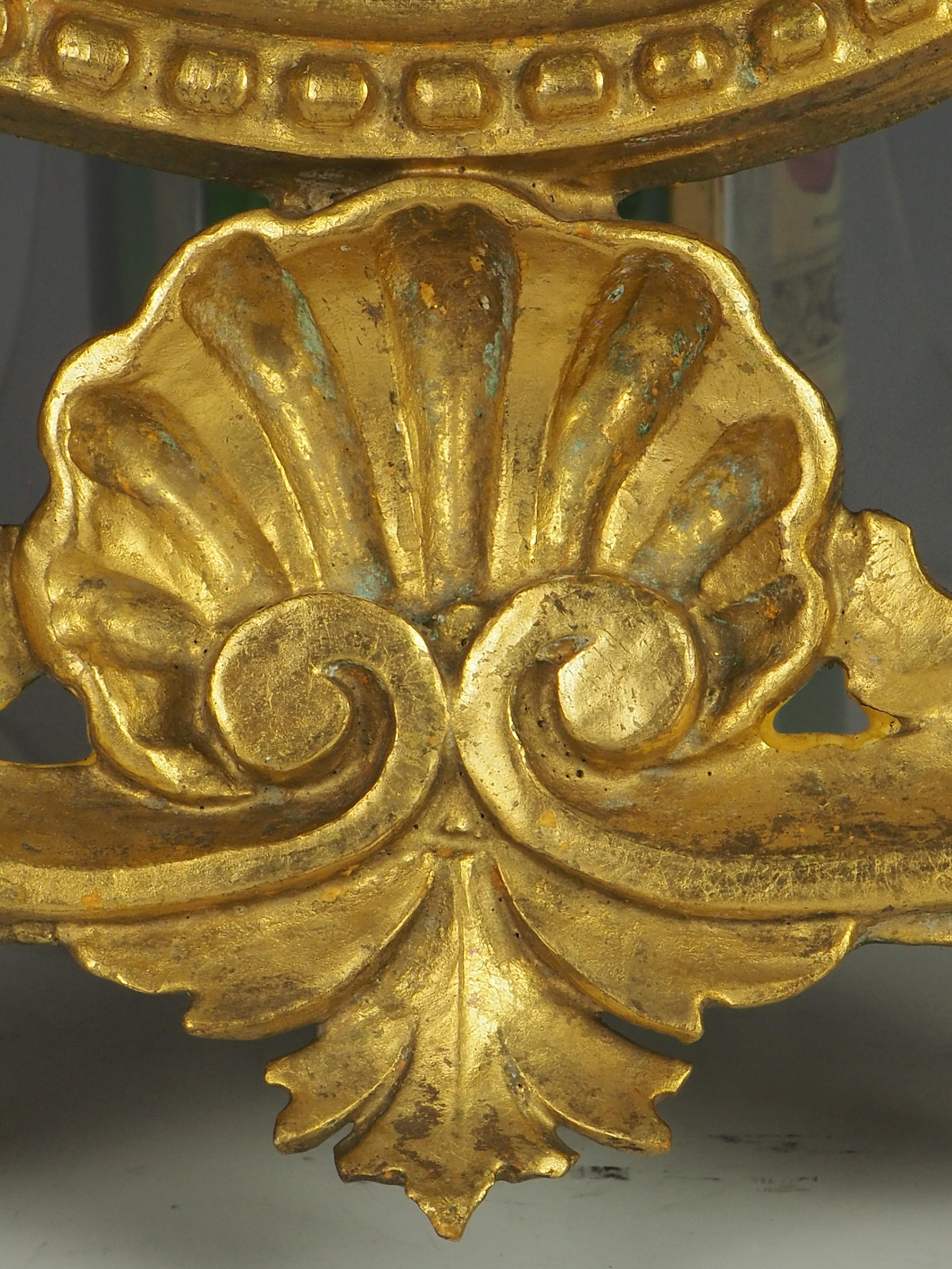 Antike italienische Barock geschnitzt Giltwood Wandspiegel im Angebot 7