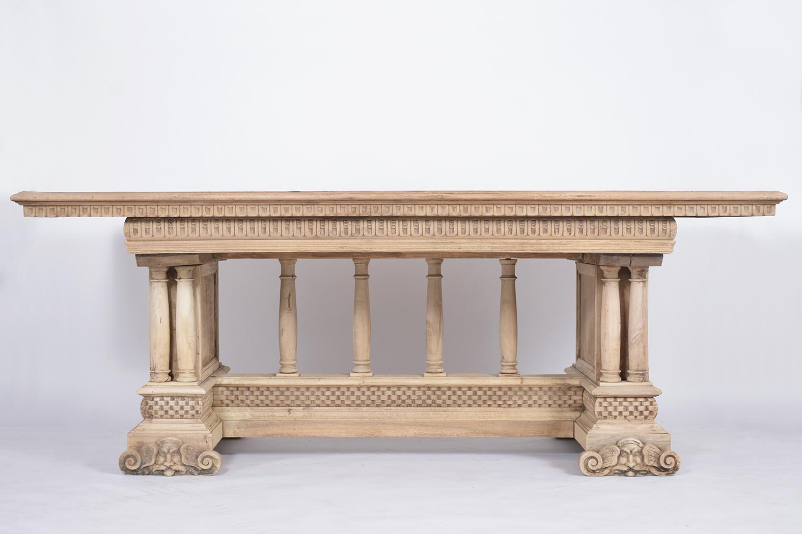 19th Century Antique Italian Baroque Dining Table