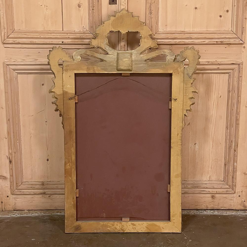 Antique Italian Baroque Giltwood Mirror For Sale 9