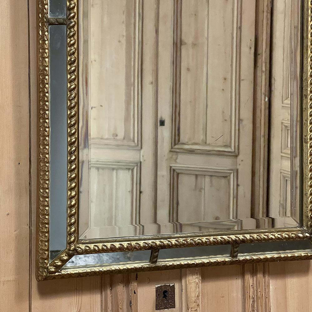 Miroir baroque italien ancien en bois doré en vente 2