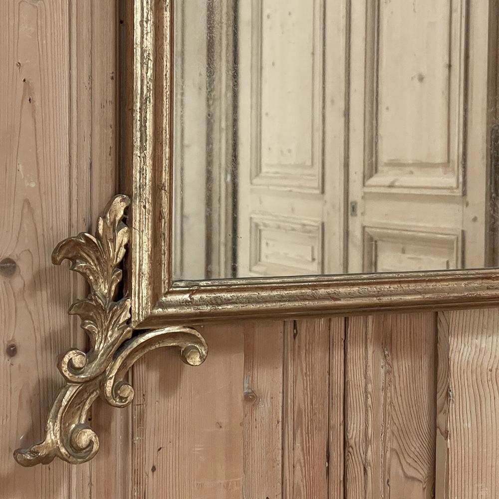 Antiker italienischer Barock-Giltwood-Spiegel (Vergoldetes Holz) im Angebot