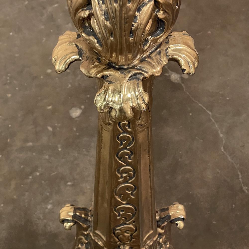 Antique Italian Baroque Giltwood Pedestal For Sale 7
