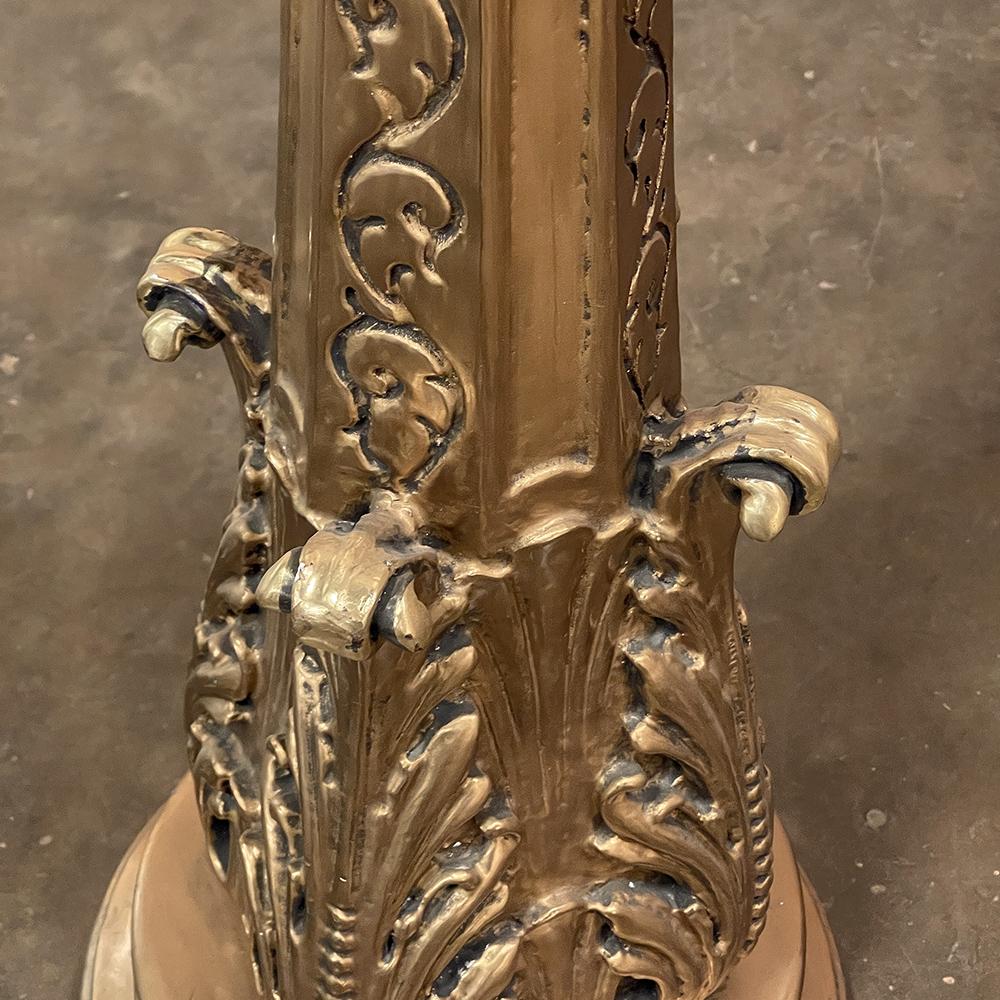 Antique Italian Baroque Giltwood Pedestal For Sale 2