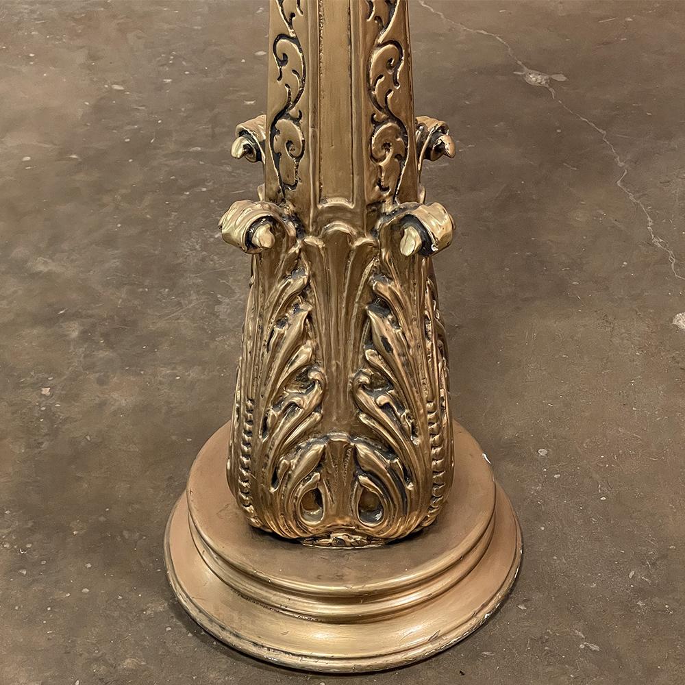 Antique Italian Baroque Giltwood Pedestal For Sale 3