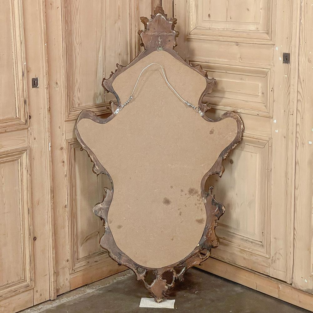 Antique Italian Baroque Giltwood Wall Mirror For Sale 15