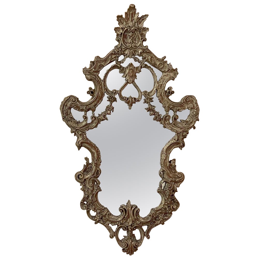 Antique Mirror in legno dorato barocco italiano