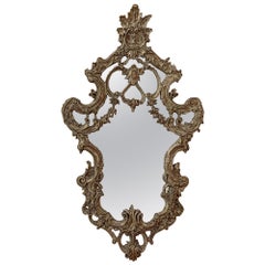 Antique Mirror in legno dorato barocco italiano