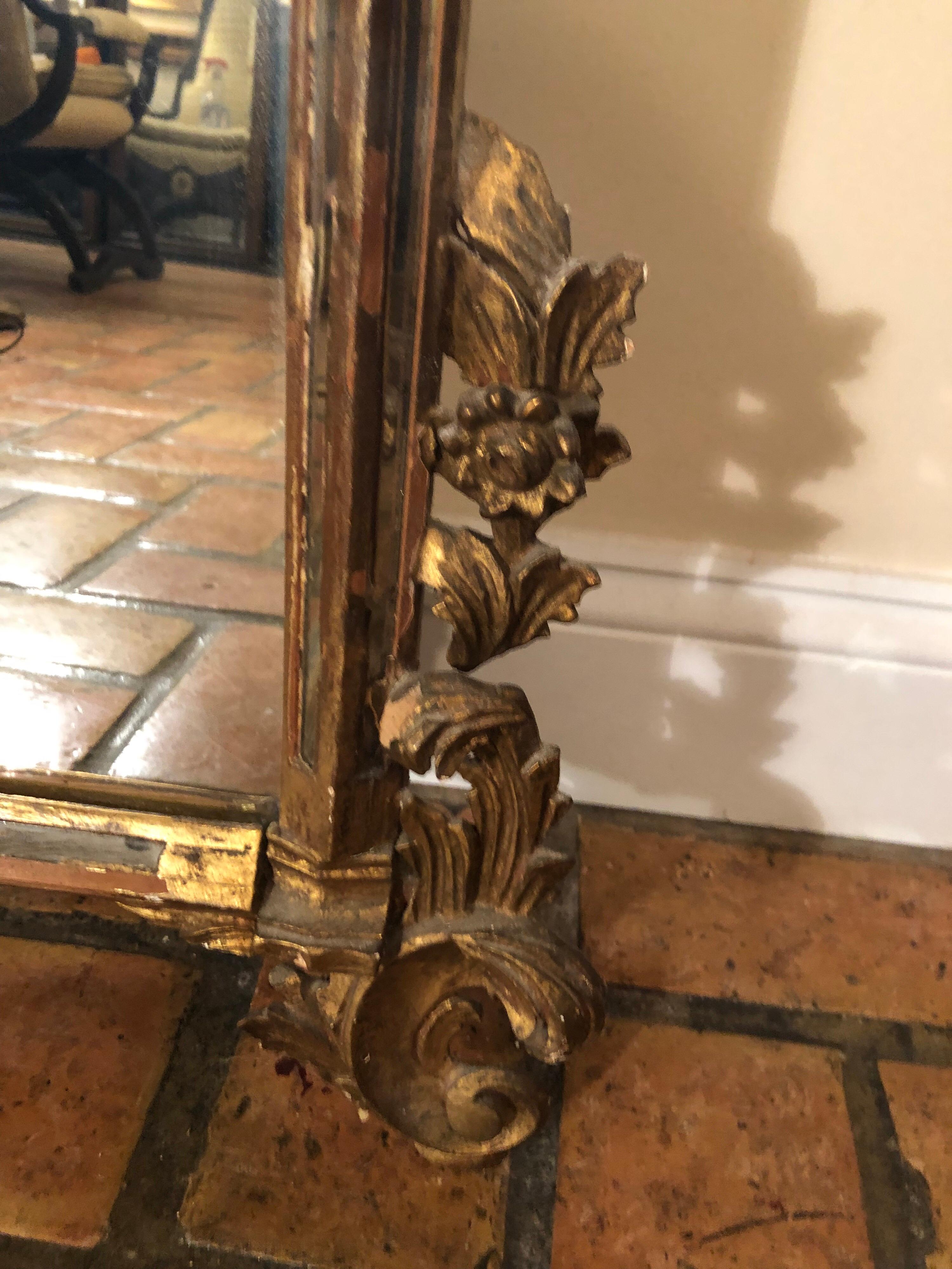 Antique Italian Baroque Mirror Attributed to Labarge 4