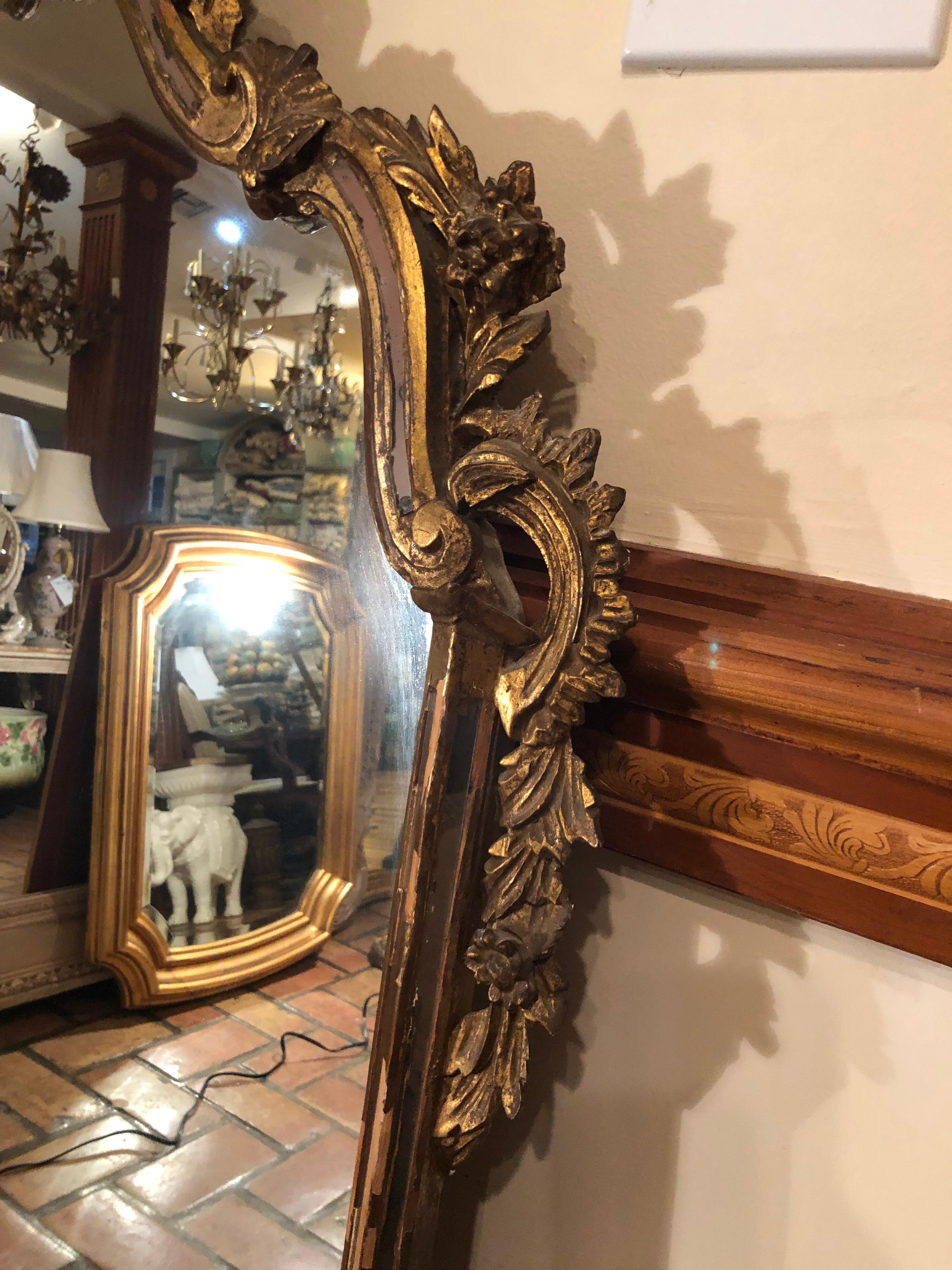 Antique Italian Baroque Mirror Attributed to Labarge 6
