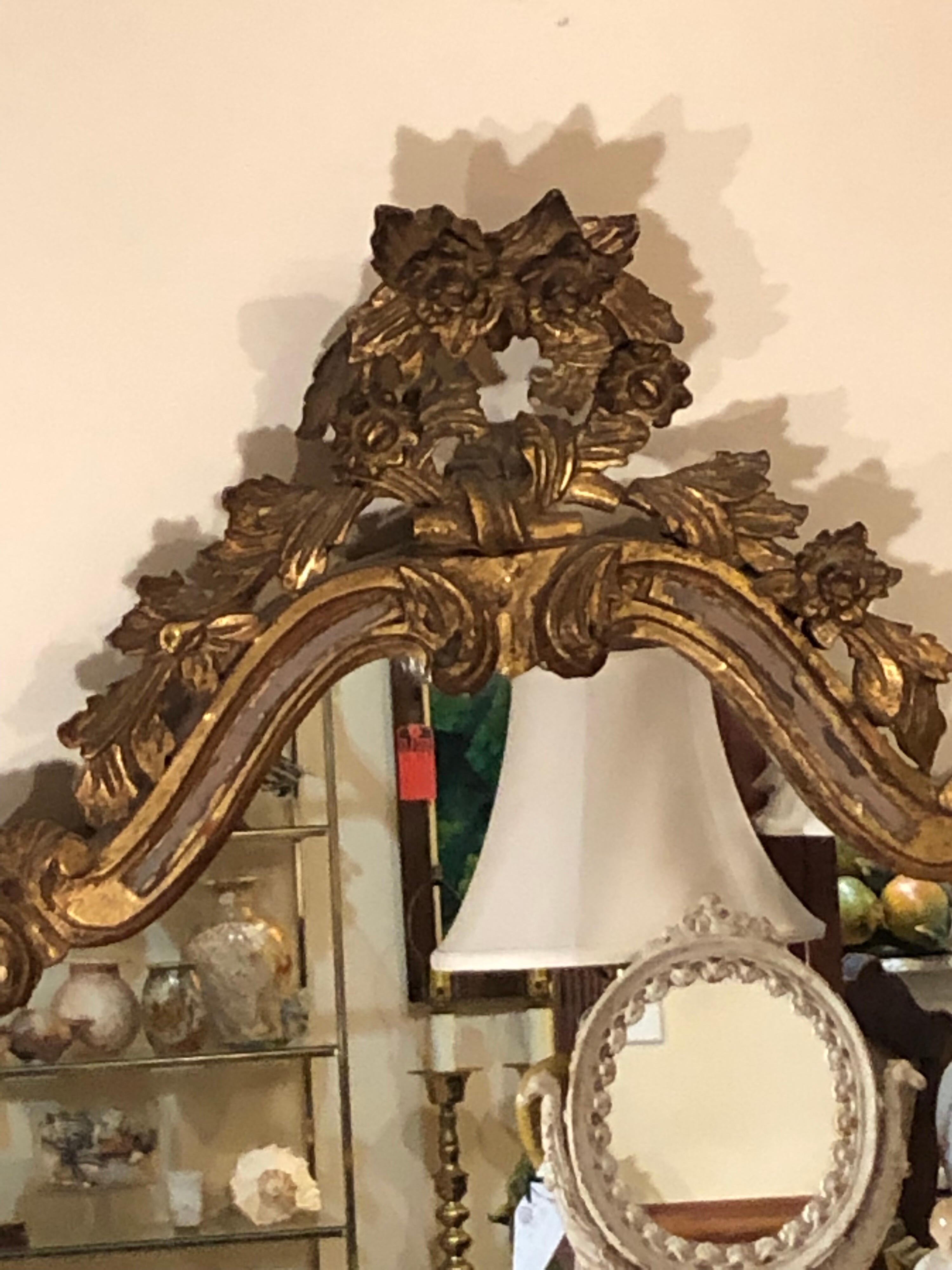 Mid-20th Century Antique Italian Baroque Mirror Attributed to Labarge