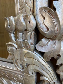 Antique Italian Baroque Style Ornate Carved Wall Mirror