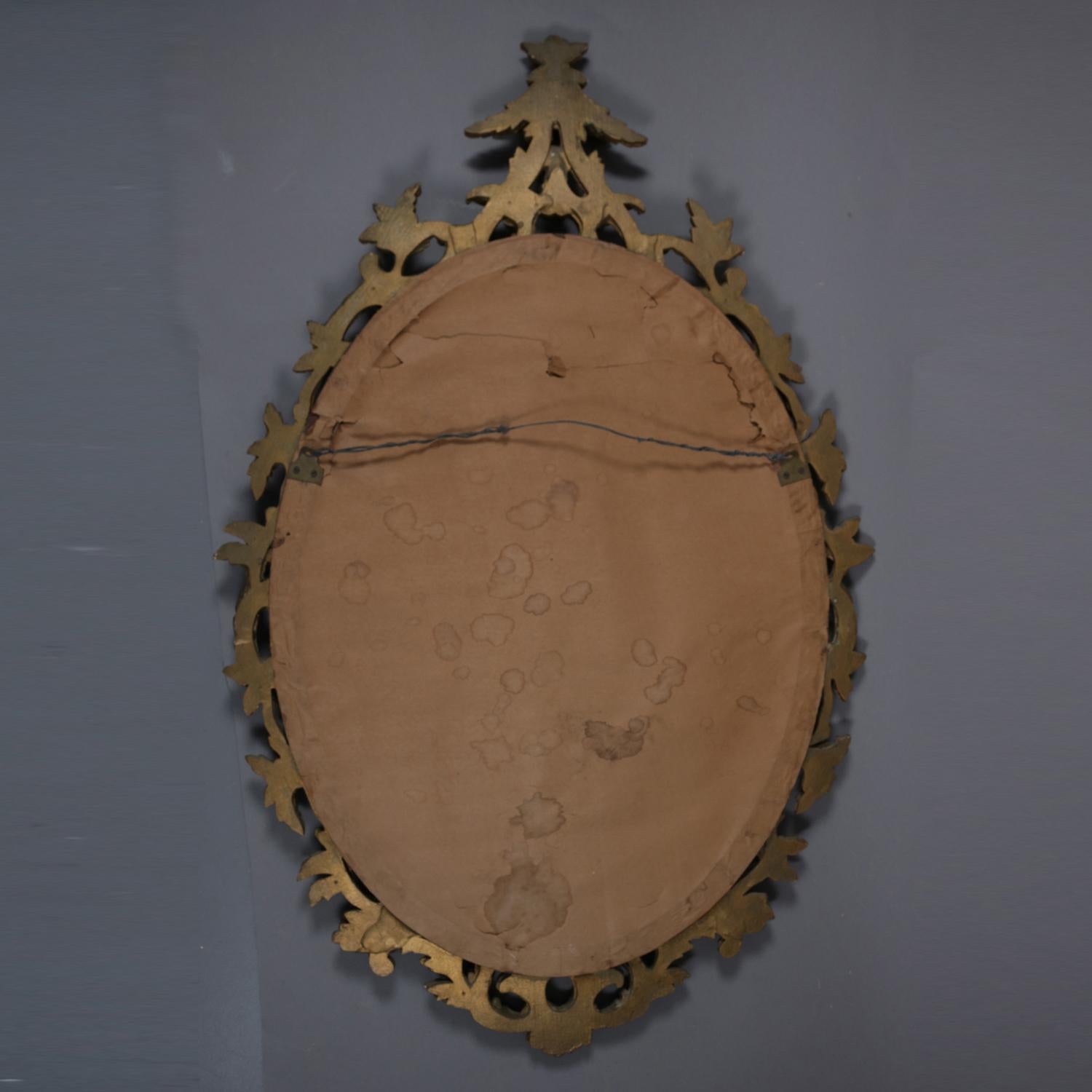 Antique Italian Baroque Wall Foliate Carved Giltwood Wall Mirror, 19th Century 5