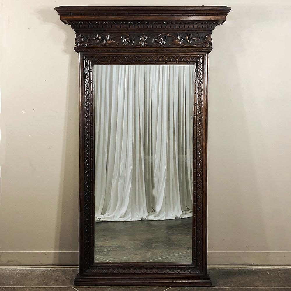 Miroir baroque italien ancien en noyer en vente 2