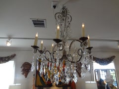 Antique Italian Beaded and Crystal Chandelier