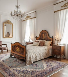 Antique Italian Bed Napoleon III Period Iron Double Size