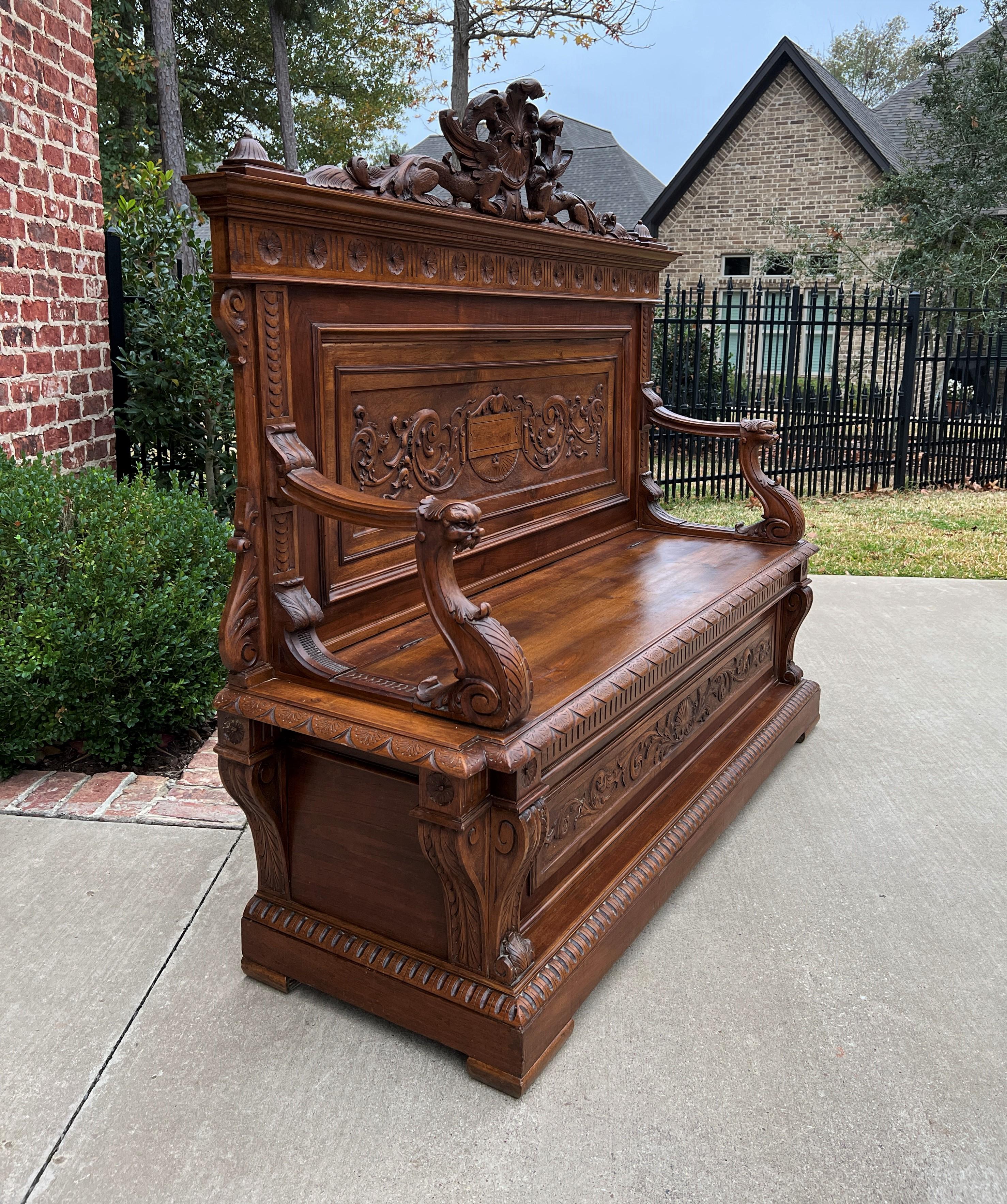 antique hall bench