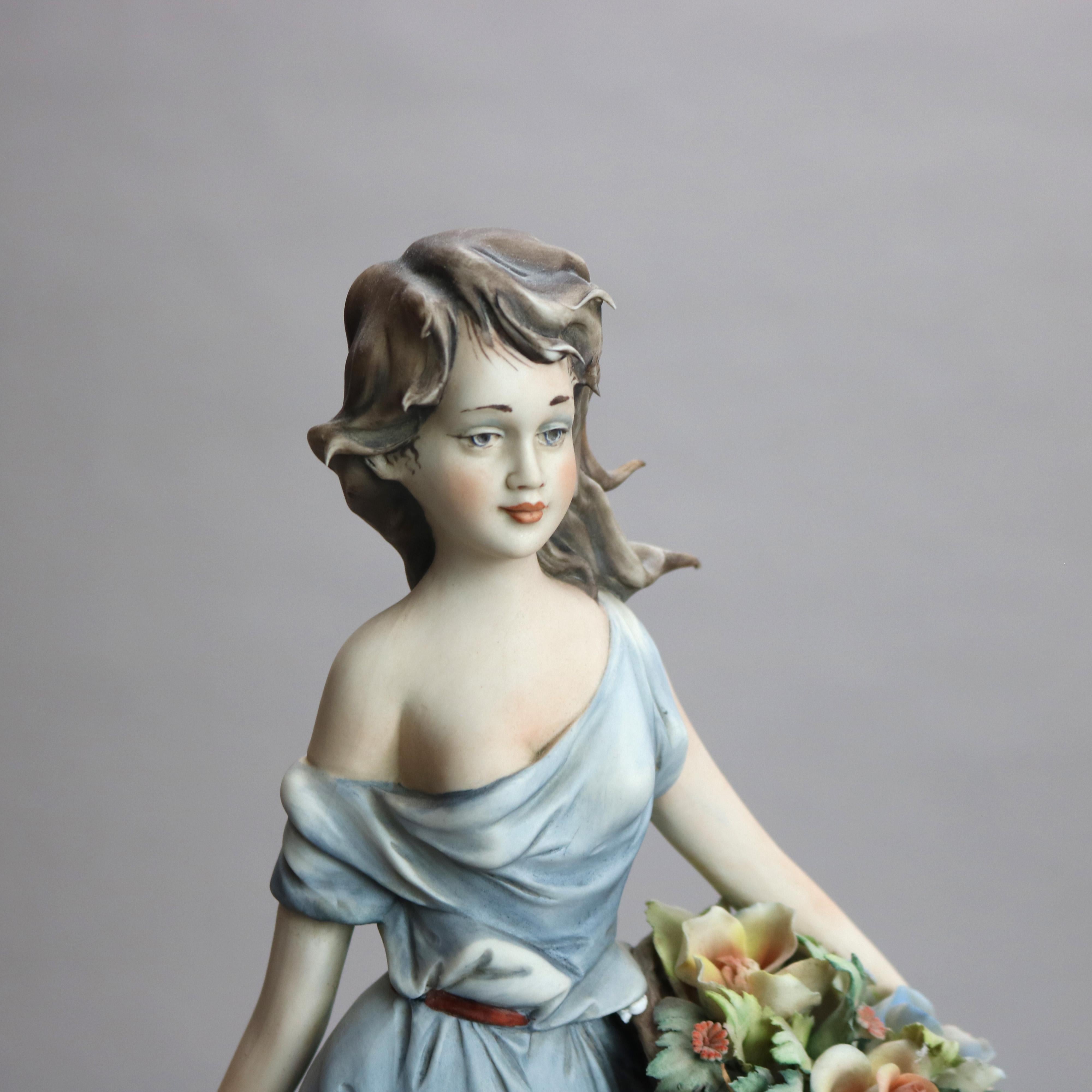 Antica porcellana di Bisque italiana dipinta a mano di Capodimonte 